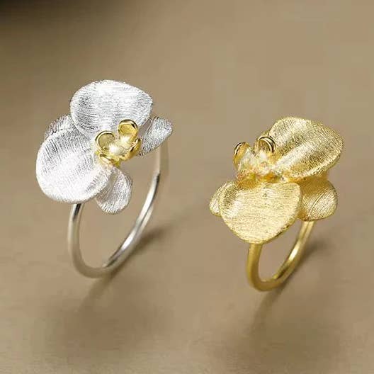 Orchid Flower Ring for wholesale by Anet’s Collection