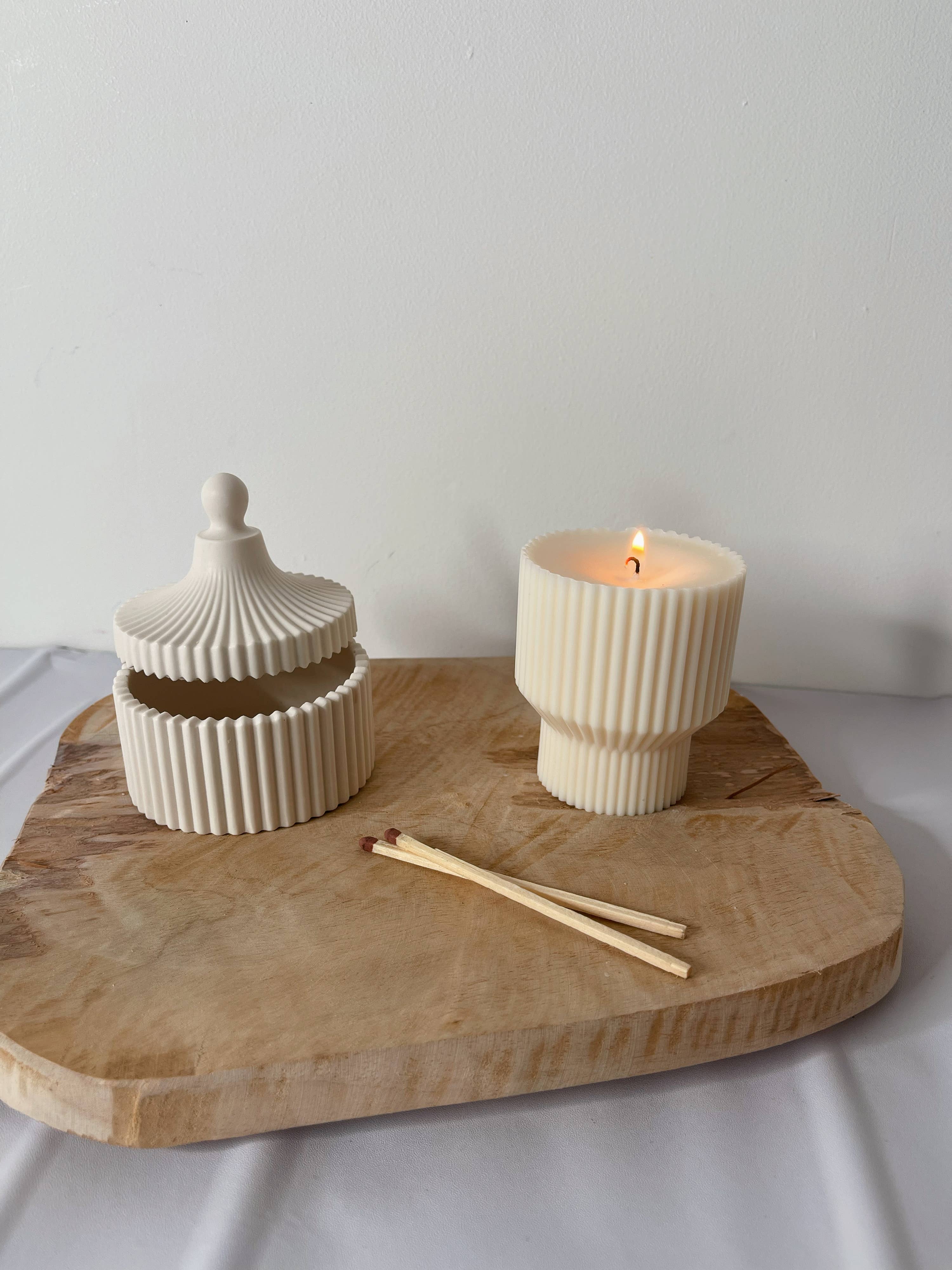 My Milky Candle - Wholesale Pillar Candle - Georgina pillar candle rapeseed wax colors to choose from1