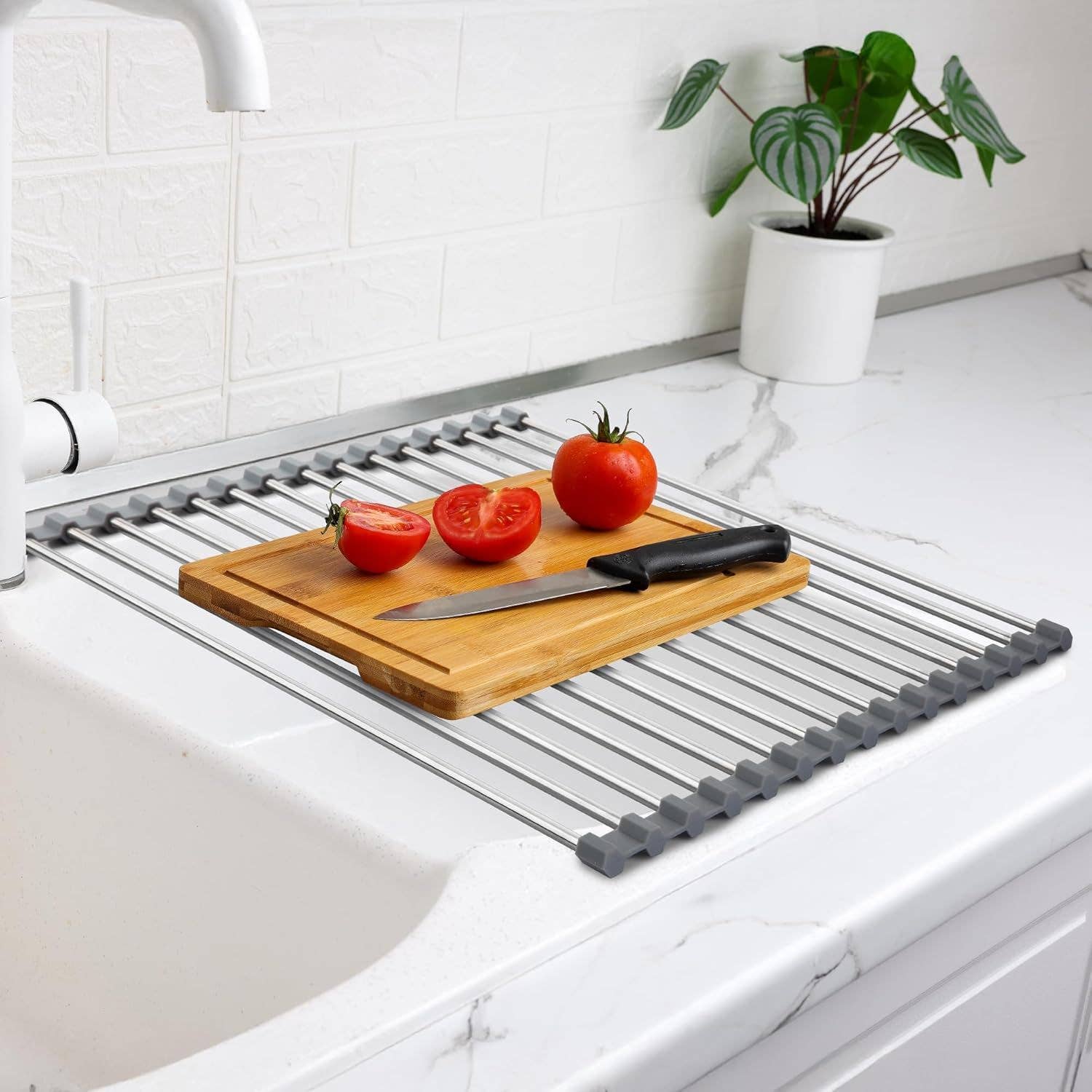 Zulay Kitchen – Engroshandel Tørremåtte/række til tørring af opvask – Multifunktionelt rullemadras til vask og grydelap17