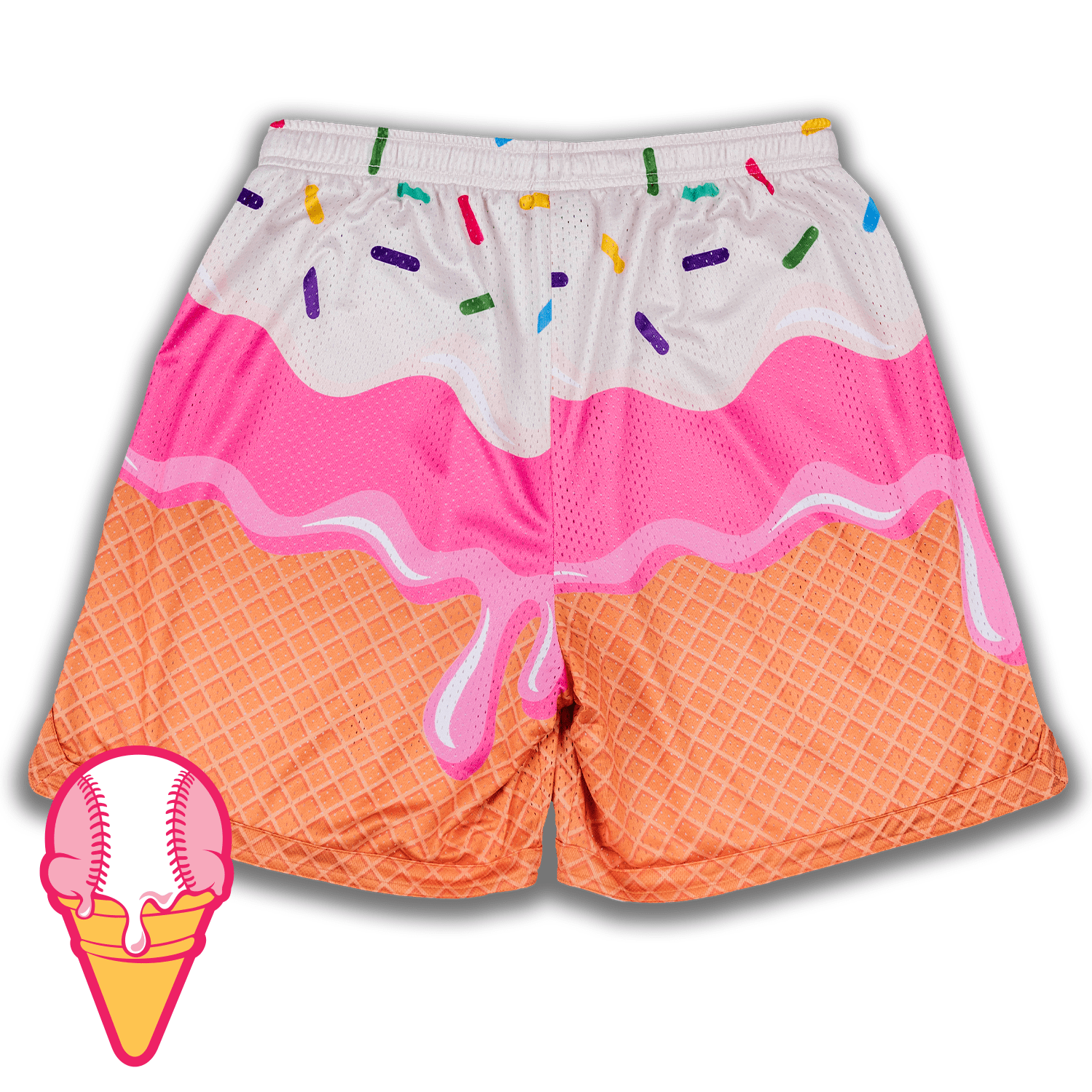Seamhead Swag - Wholesale Shorts - Kids - Cream City Ice Cream Mesh Lifestyle Baseball Shorts2