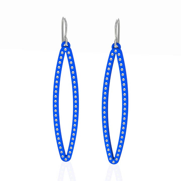 PETAL earrings: MEDIUM with silver studs: 9 colors for wholesale by Ree Gallagher Jewelry