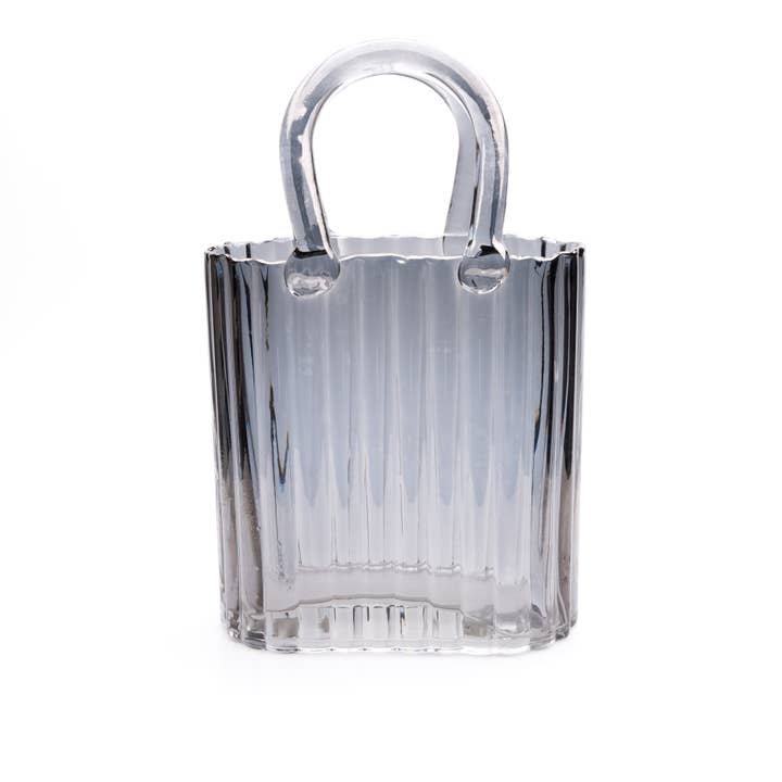 The Glass House Wholesale Interiors Ltd. – wholesale Vase – Handbag Vase: Charcoal Grey