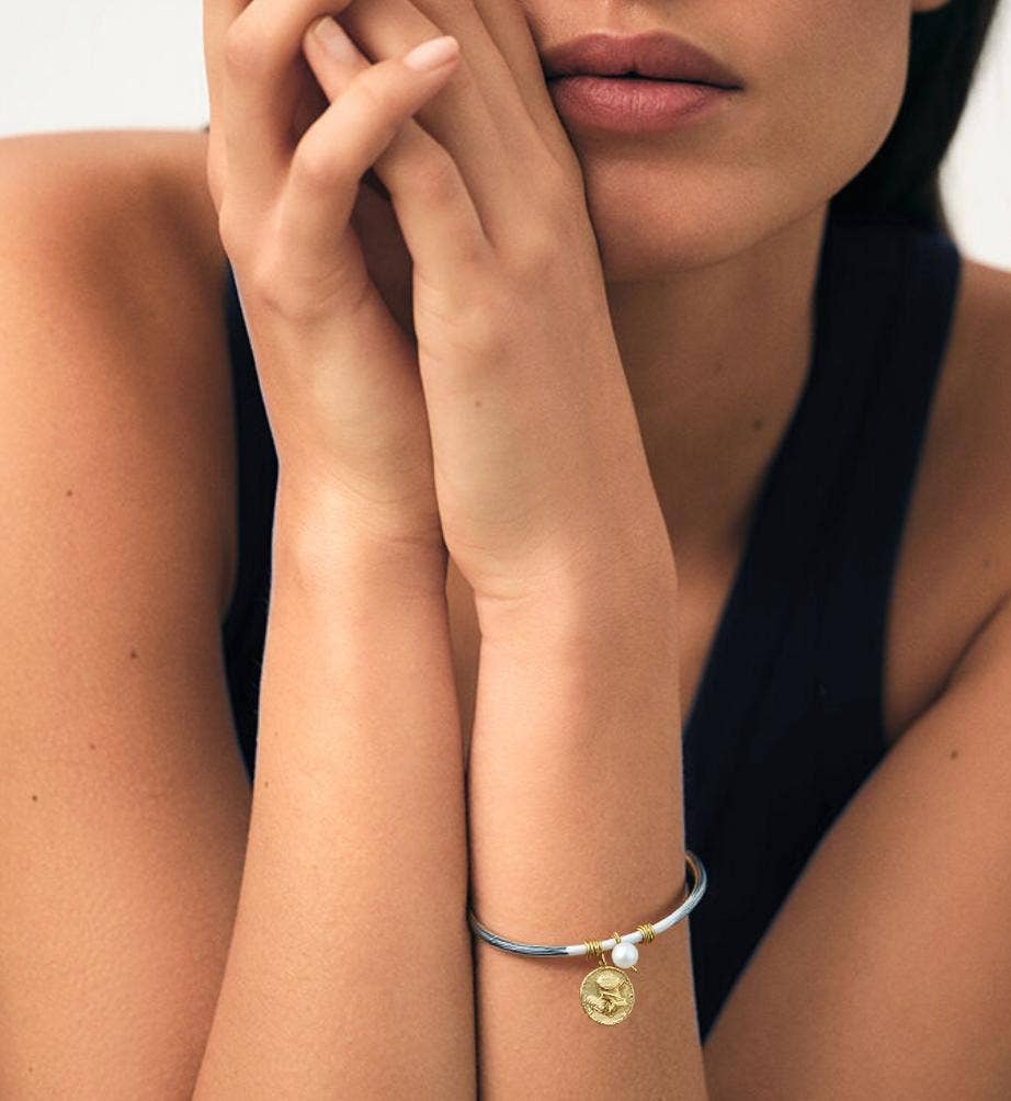 HoopLa – wholesale Berlockarmband – Cleo Coin Charm Armband 14K Guld & Silver-Vattentät6