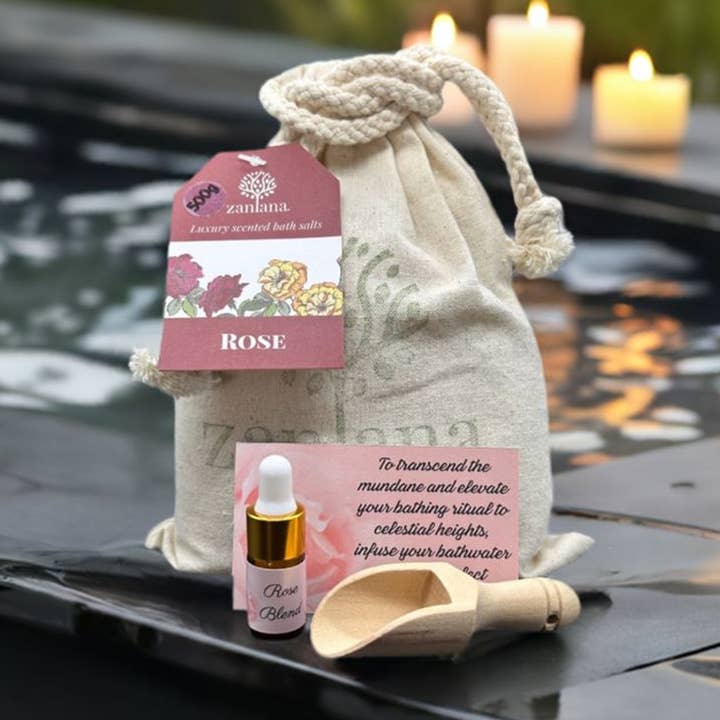 Luxury Rose Scented Bath Salts - 500g for wholesale by Zanlana