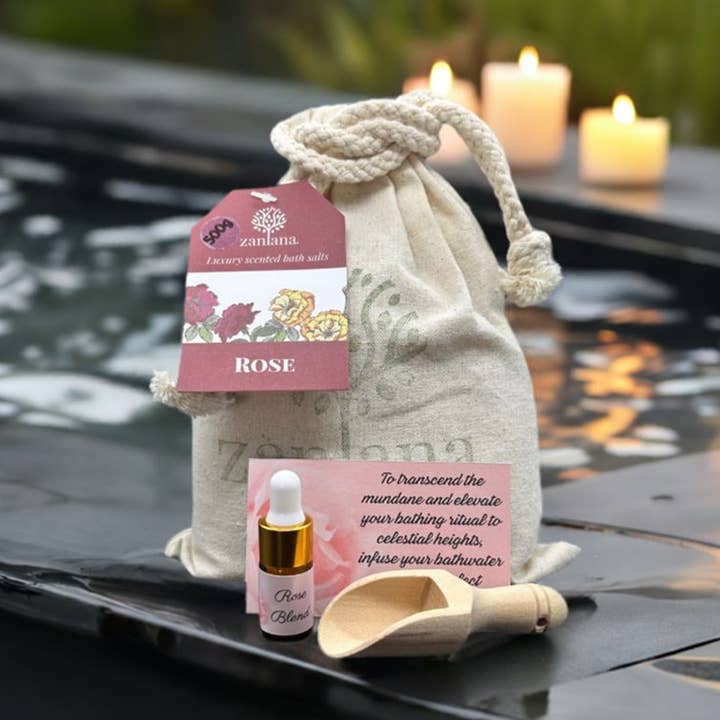 Luxury Rose Scented Bath Salts - 500g for wholesale by Zanlana