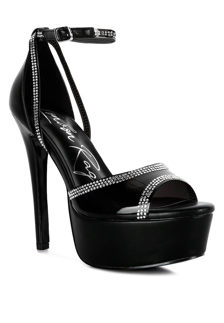 Rag Company - Wholesale Platform Heels - Women's - Cinderella Rhinestones Embellished Stiletto Platform Sandals9
