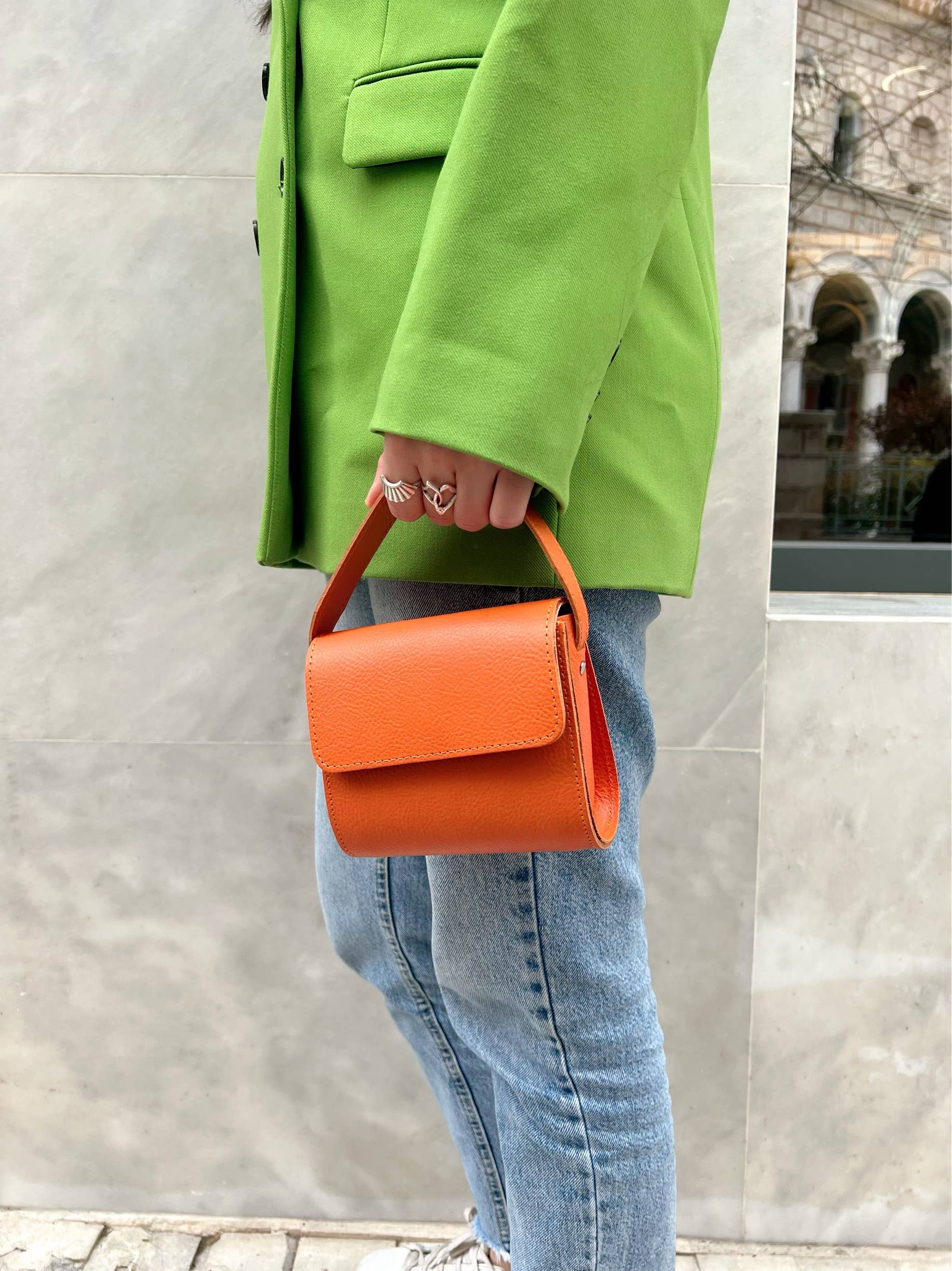 Christina Christi - Wholesale Handtas met handvat - Dames - Kleine portemonnee dames, leren tas, tas met handvat aan de bovenkant, handtas, gif6