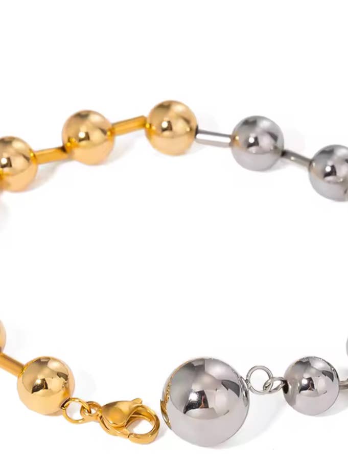 Bracelet Dans Votre Sphère d'Orbite - Étanche - Bicolore 14K pour la vente par HoopLa