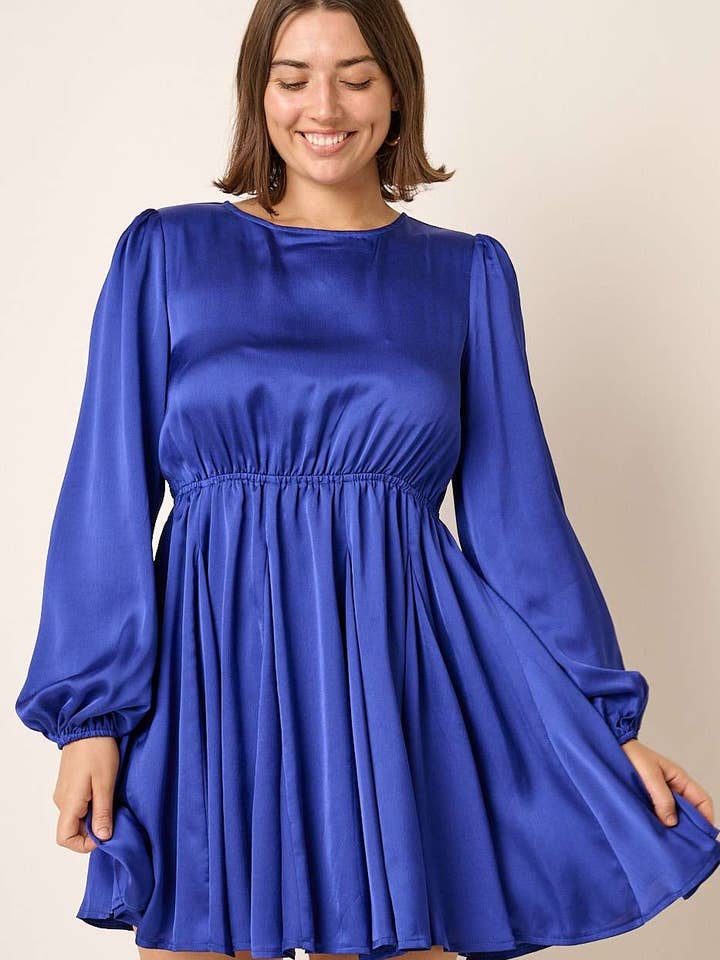 mittoshop - Wholesale Dress - Women's - PLUS SATIN CUT OUT BACK DETAIL MINI DRESS5