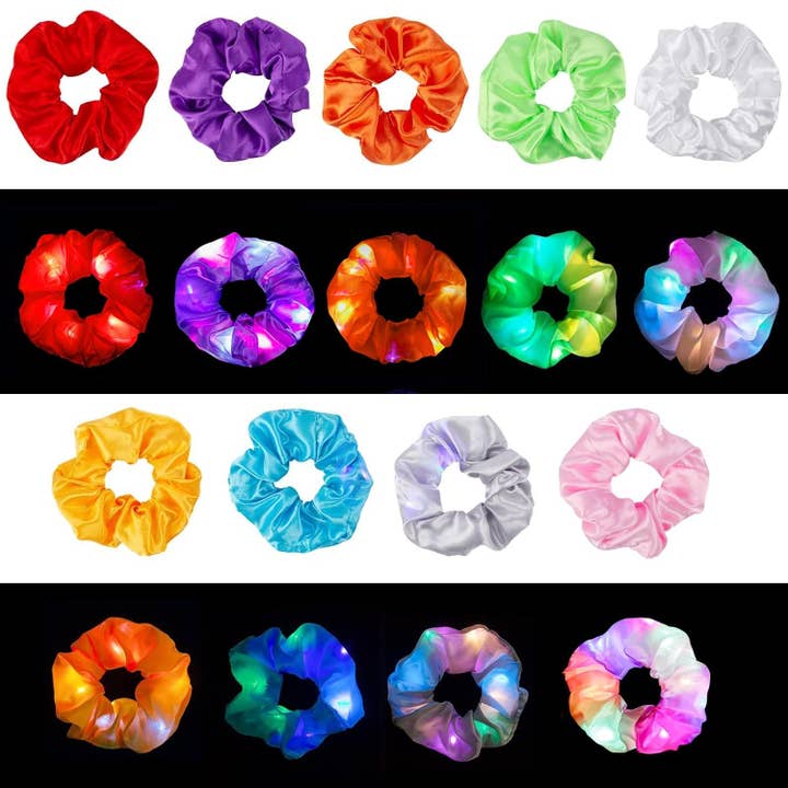 SugarQuoteMeNot LLC - Wholesale Scrunchie - Women's - Assorted Light up Flashing PonyTail Holder5