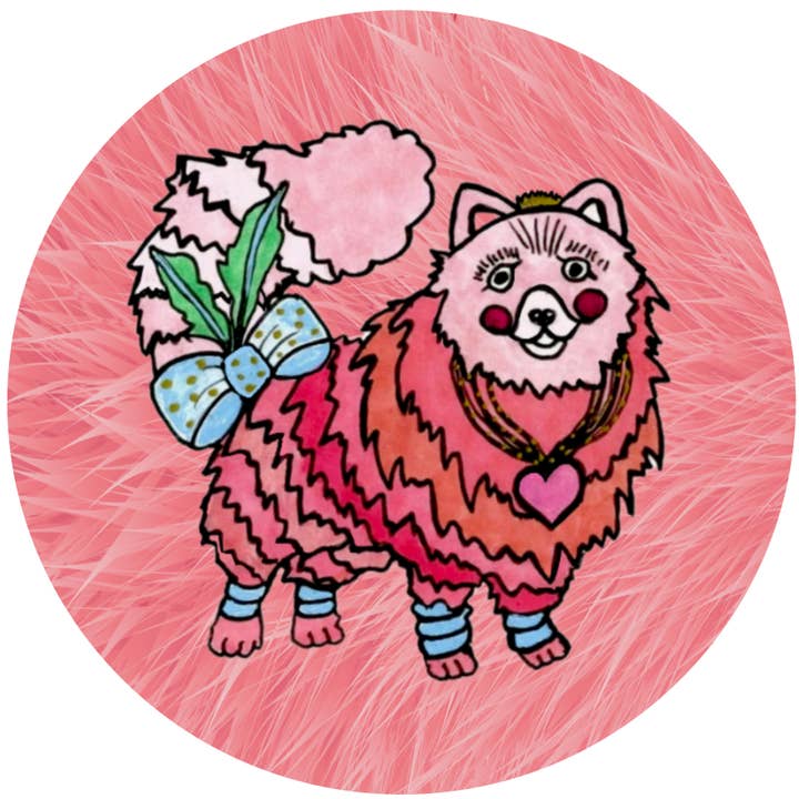 FunkyAdi - Wholesale Compact Mirror - Dog Print Round Magnets9