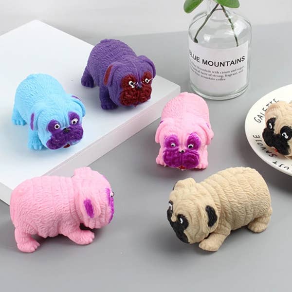 Squeeze Pug Dog Stress Toy Cute Decompression Hand Tool for wholesale by Toyarina