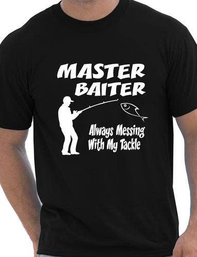 Print4U - Wholesale Screen Printed T-Shirt - Men's - Master Baiter Mens Fishing T-Shirt