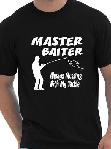 Print4U - Wholesale Screen Printed T-Shirt - Men's - Master Baiter Mens Fishing T-Shirt0