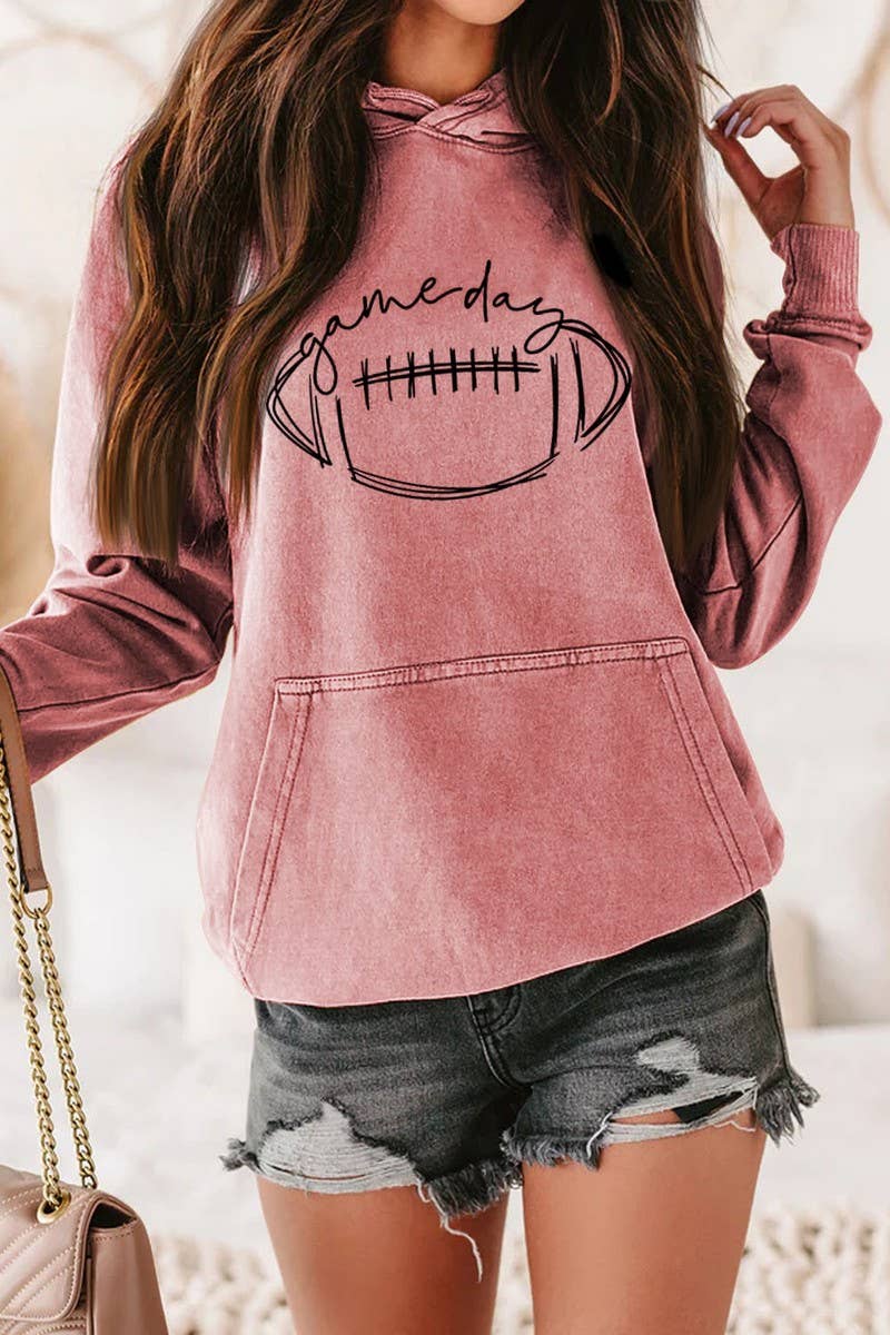 Lily Clothing - Wholesale Hoodie - Women's - CWOHOL0185_GAME DAY PRINTING LONG SLEEVE HOODIE PULLOVER1