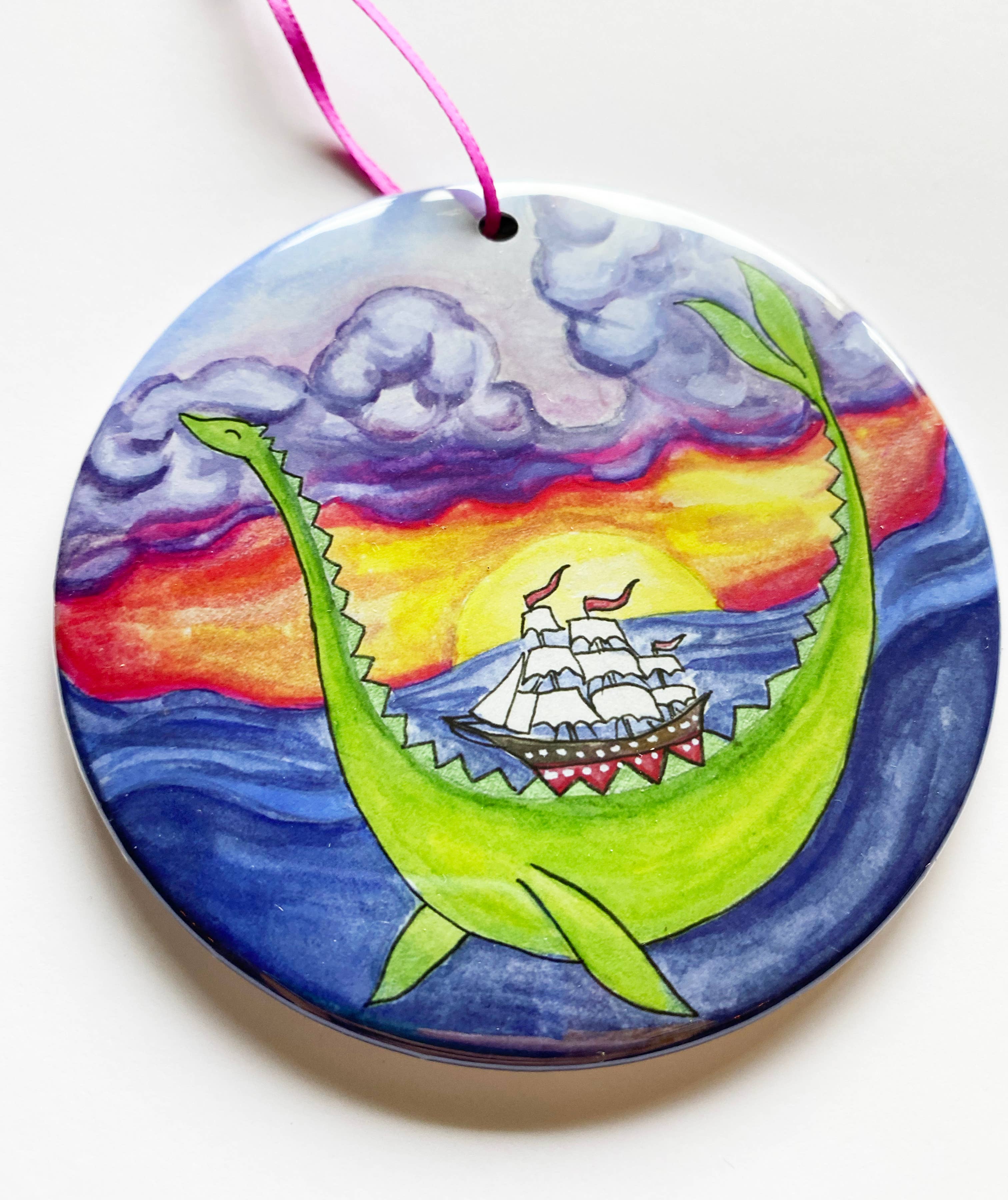 Fox & Crow Paper co. - Wholesale Ornament - Seamonster Ornament /  Cute Christmas Ornament2