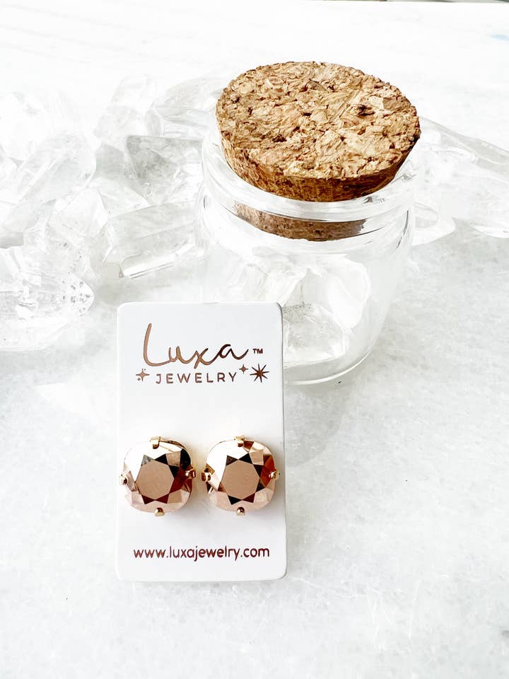 Rose Gold Color Pop Stud for wholesale by Luxa Jewelry