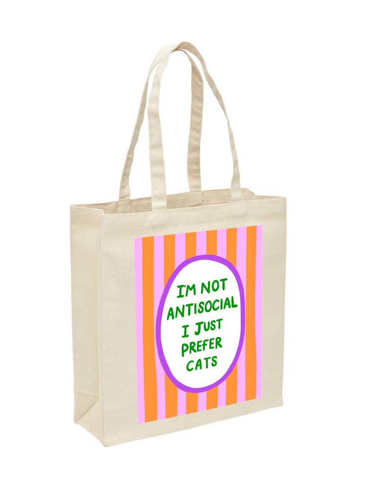 Prefer Cats Tote Bag for wholesale by The Paper Tail