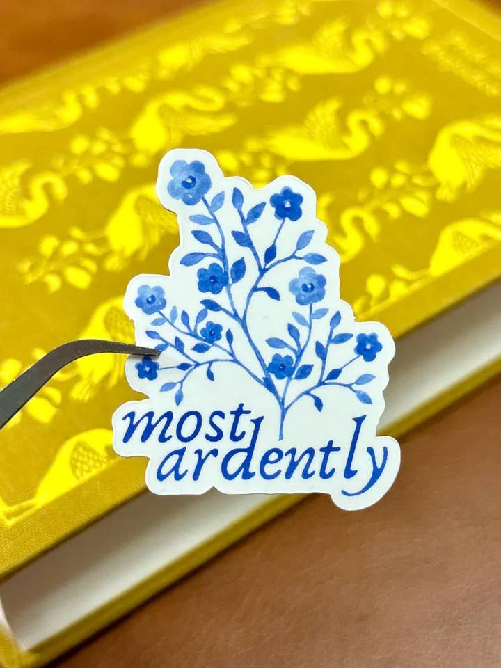 Pride and Prejudice Jane Austen Most Ardently Sticker for wholesale by Backing Wanderlust
