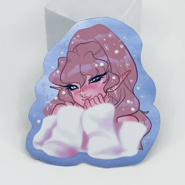 Gemütliches Mädchen // AUFKLEBER für den Großhandel von Babs Tarr