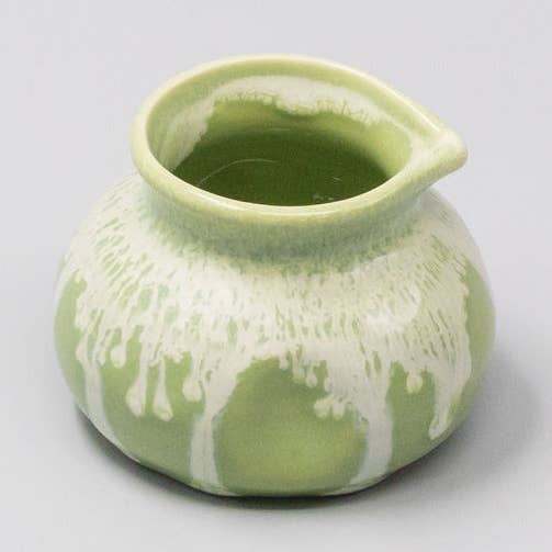 Vertedor de Goteo Blanco Brillante Verde 120ml para venta al por mayor de Made In Japan Tableware