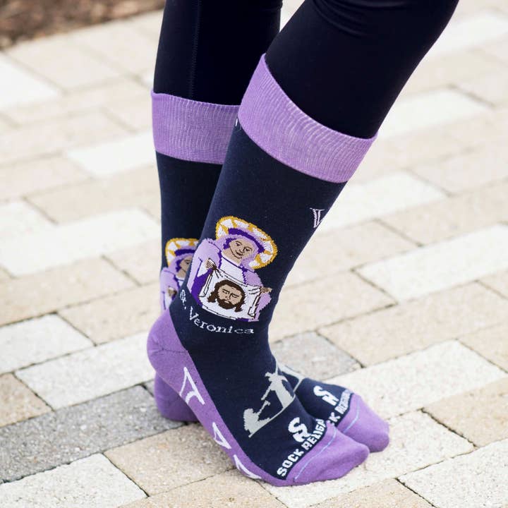 Sock Religious - Wholesale Socks - Unisex - St. Veronica Adult Socks3