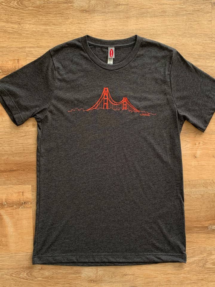 Golden Gate Bridge T-shirt voor heren/uniseks voor wholesale door New Skool
