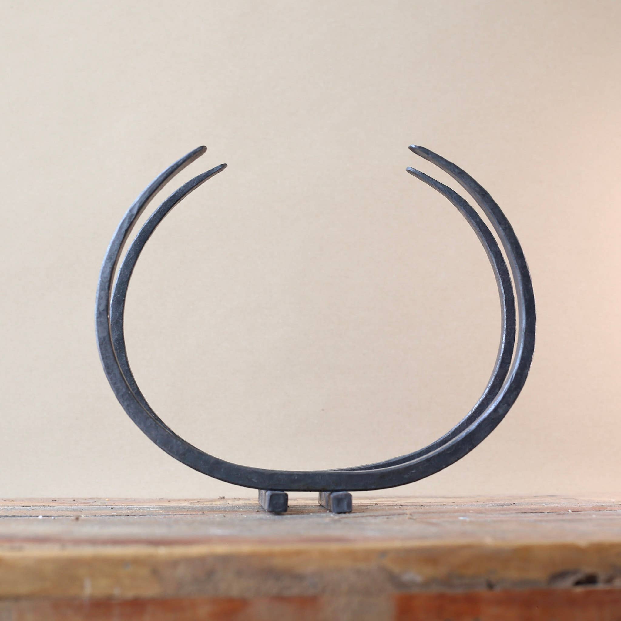 Coach House Forge – wholesale Fireplace mantel – Hand Forged Iron 'Long Horn' Kindling Storage6