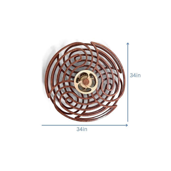 Mindsight - Wholesale Wall Accent - Handmade Kinetic Wall Art - Wind Up to Power