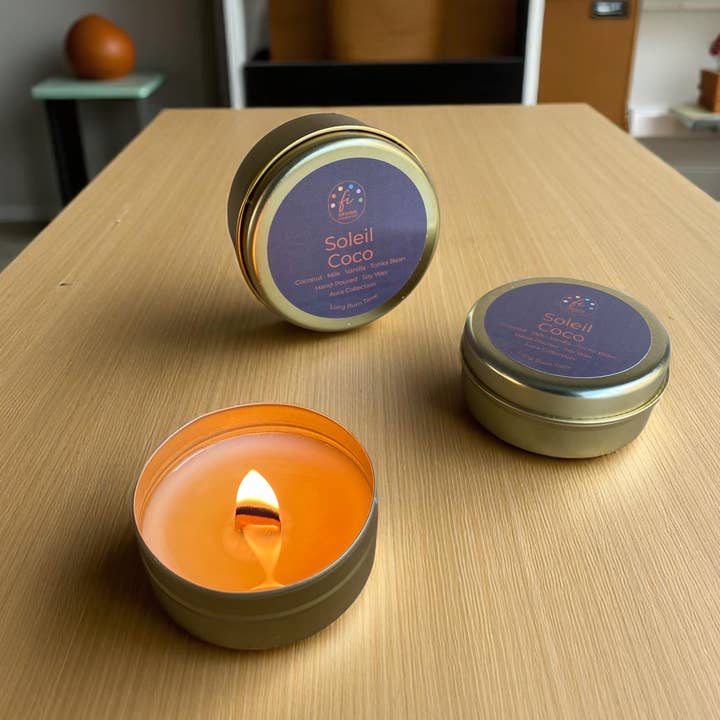 Kupkup HB. - Fi Design Studio Co. - Wholesale Jar/Filled Candle - Aura Collection | Soleil Coco Scented Soy Wax Candle9