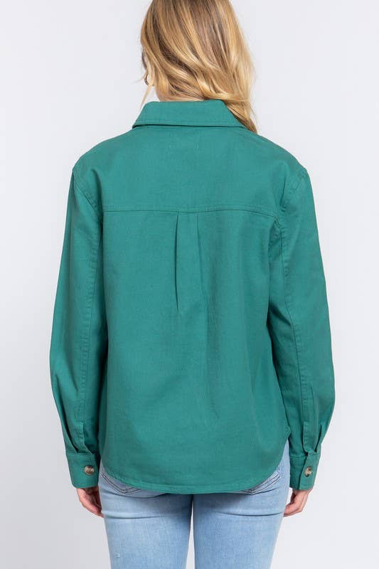 Vanilla Monkey – wholesale Skjortjacka/jackett – Dam – Bomullsjeansjacka med knappar8