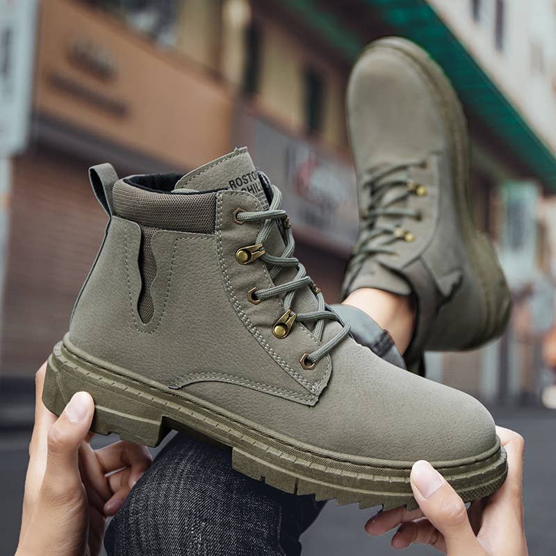 Calseosvic - Vente Rangers/chaussures militaires – homme - bottes anti-fracas résistantes à l'usure pour hommes chaussures décontractées4