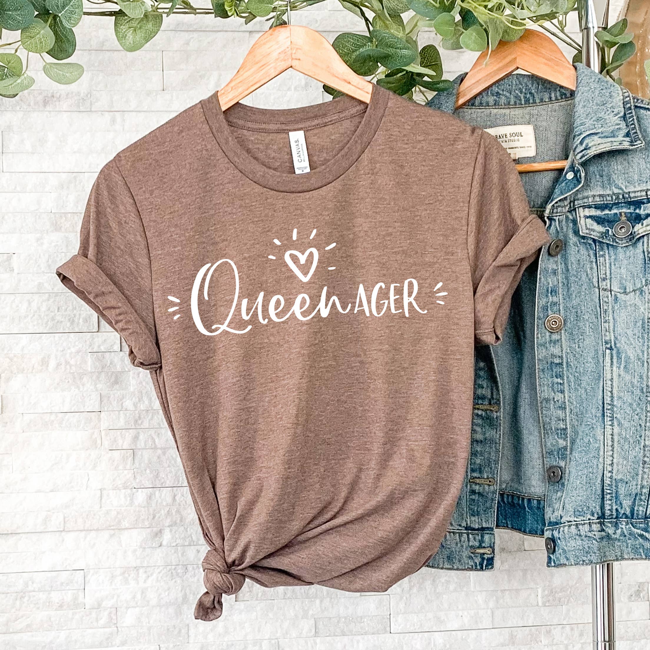Zoe Creative Co - Wholesale Screen Printed T-Shirt - Women's - Queenager T-Shirt Senior Woman Young Grandmother Tee Shirt4