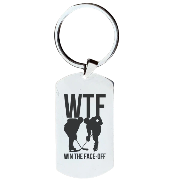 Sportybella - Wholesale Keychain - Unisex - Hockey Keychain - WTF - Win the Face-Off0