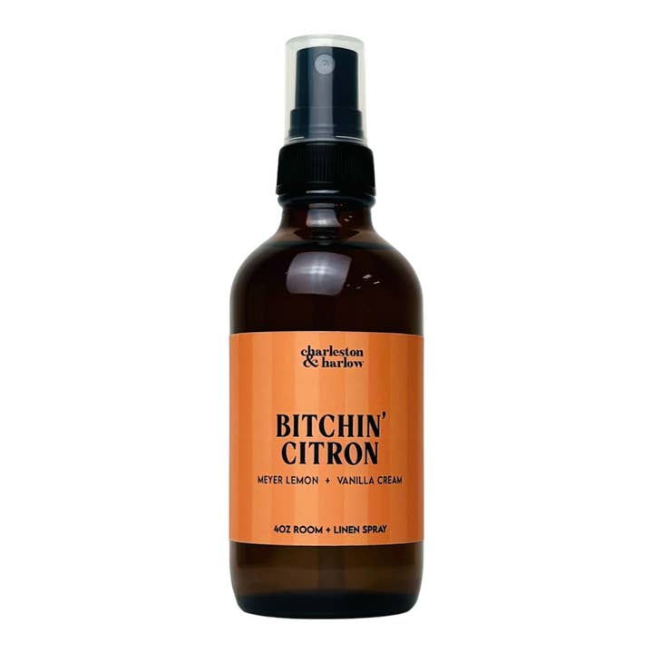 Bitchin' Citron Room + Linne Spray 4oz för wholesale av Charleston & Harlow Candle Co.