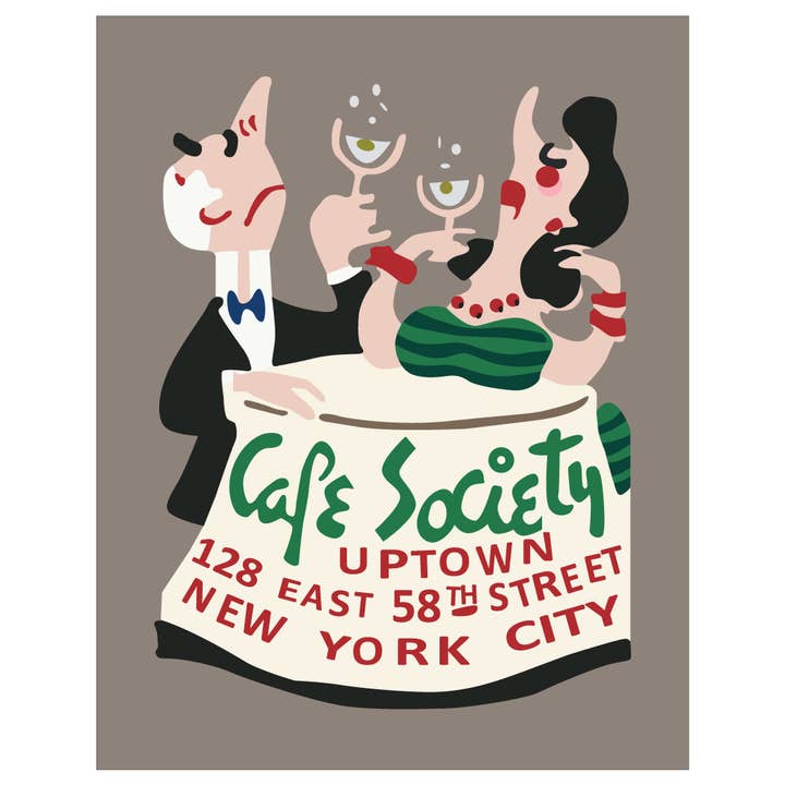 5'' x 7'' Cafe Society Nightclub New York City Greeting Card for wholesale by Fridgedoor