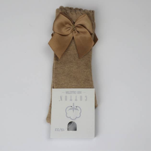 Cotton Socks - Wholesale Socks - Baby - MA101 HIGH SOCK CHILD WITH GROSGRAIN BOW 100% COTTON15