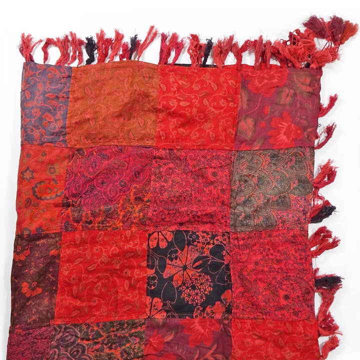 Zig Zag Asian Collection - Wholesale Scarf – Women's - Patchwork Scarf with Tassels8