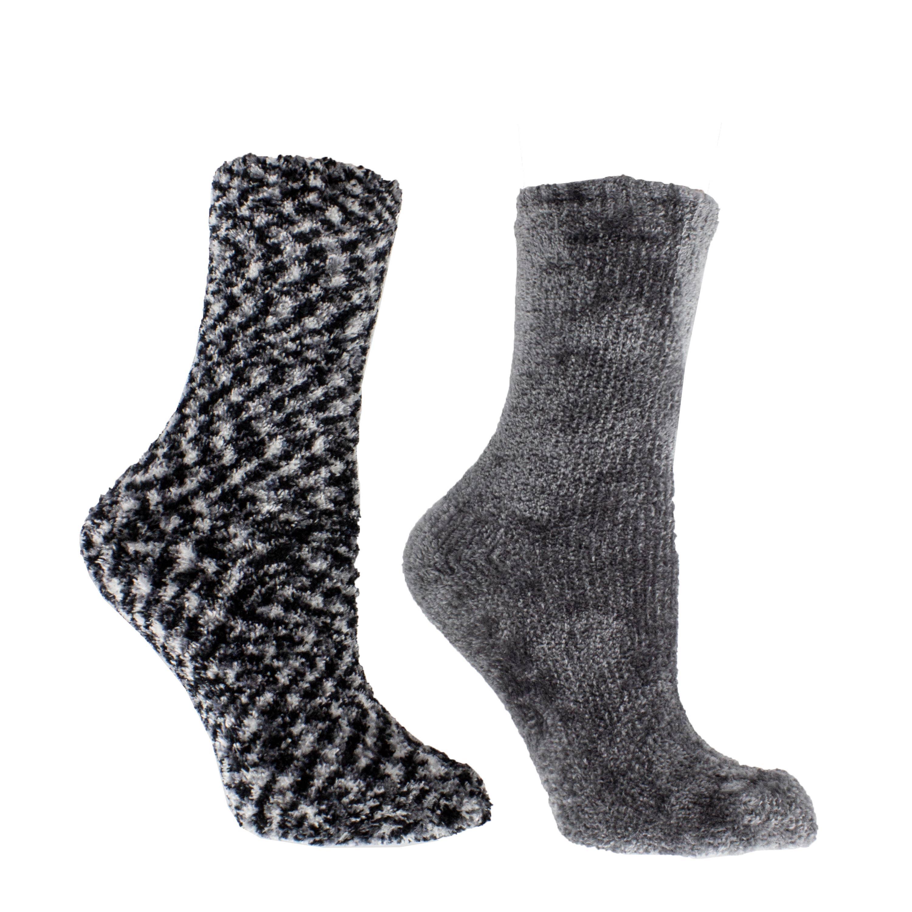 MinxNY - Wholesale Socks - Women's - 2 Pck Velvet Slipper Socks, Rose & Shea Butter Infused2