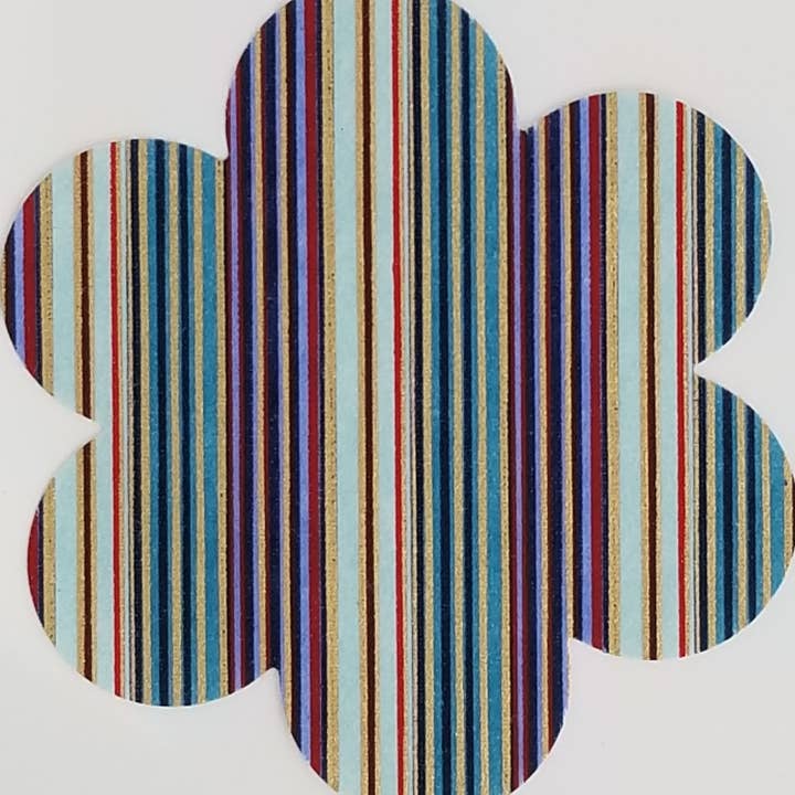 053 Rayures violettes et bleues Chiyogami pour la vente par Sweet Space Studio