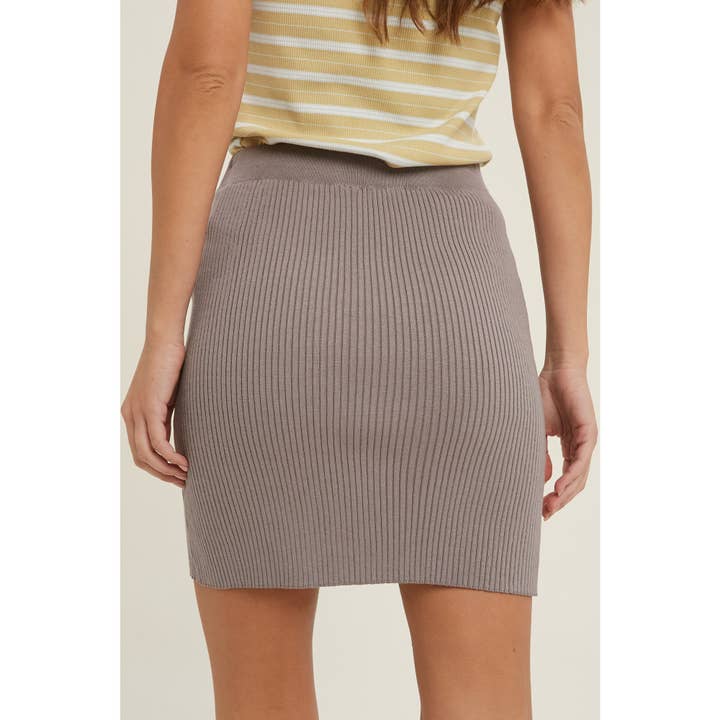 MIDNIGHT RIBBED SWEATER MINI SKIRT / WL21-6227 for wholesale on Faire