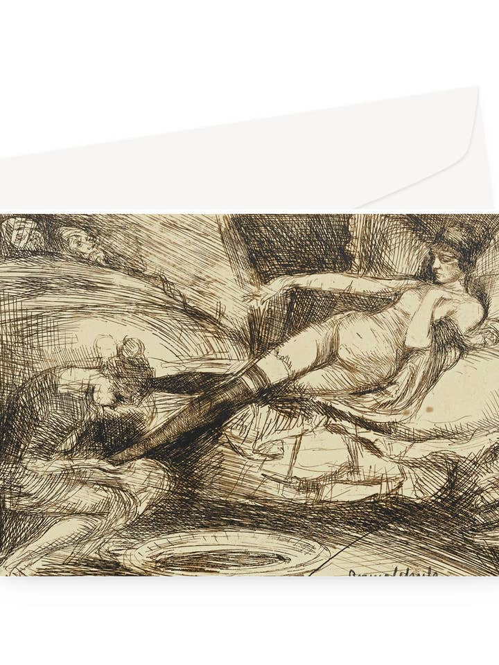 Susanna vid sin toalett av Bruno Schulz, ca 1920 - Vykort för wholesale av Flashback Shop