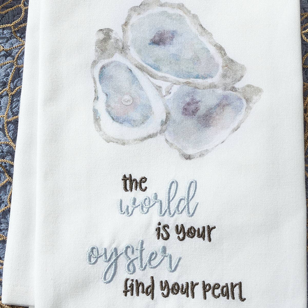Split P - Wholesale Hand Towel - The World Is Your Oyster Decorative Dishtowel2