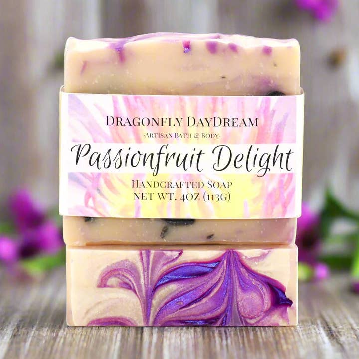 PASSIONFRUIT Delight Artisan Soap Bar for wholesale by Dragonfly DayDream