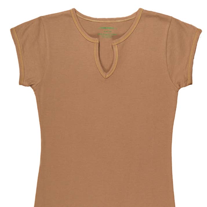 Grey Yellow Short Sleeve Tee for wholesale by Two Owls