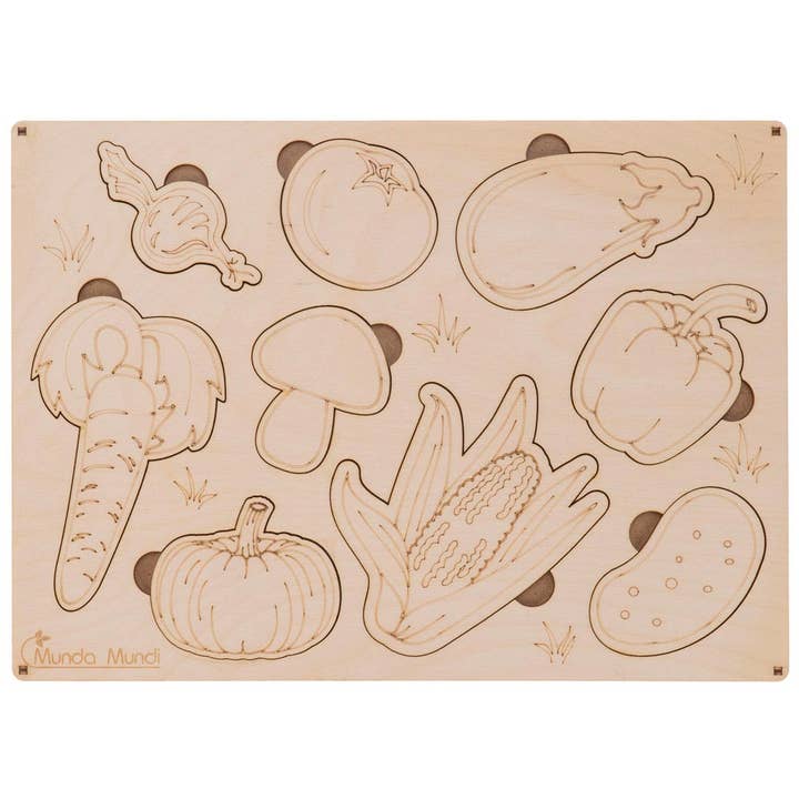 Wooden Puzzle Vegetables for wholesale by Munda Mundi