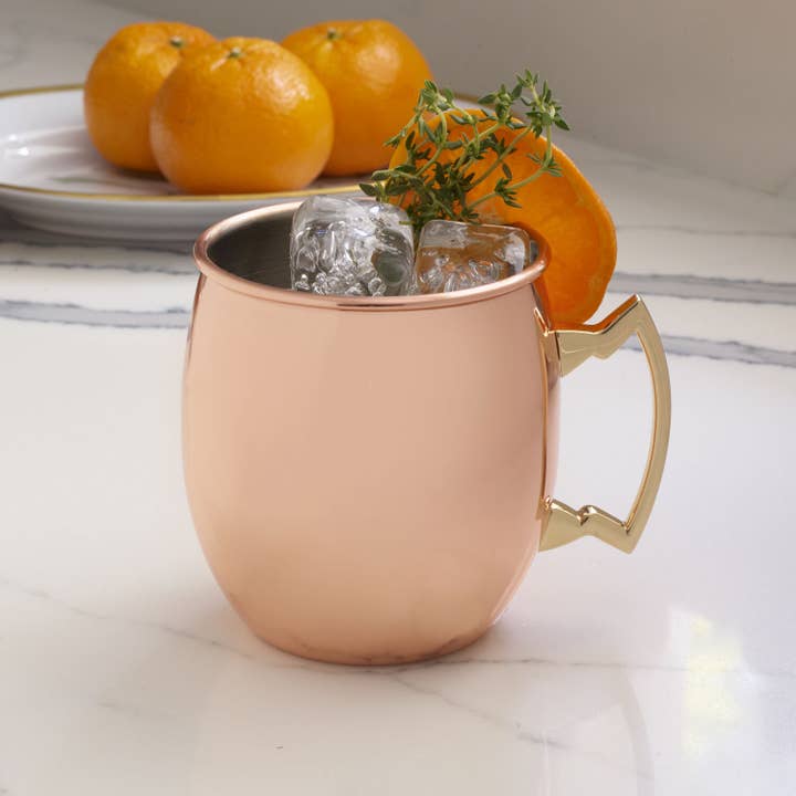 Houdini Barware - Wholesale Cocktail/Liquor Glass - Houdini Copper Plain Moscow Mule Mug 18oz2
