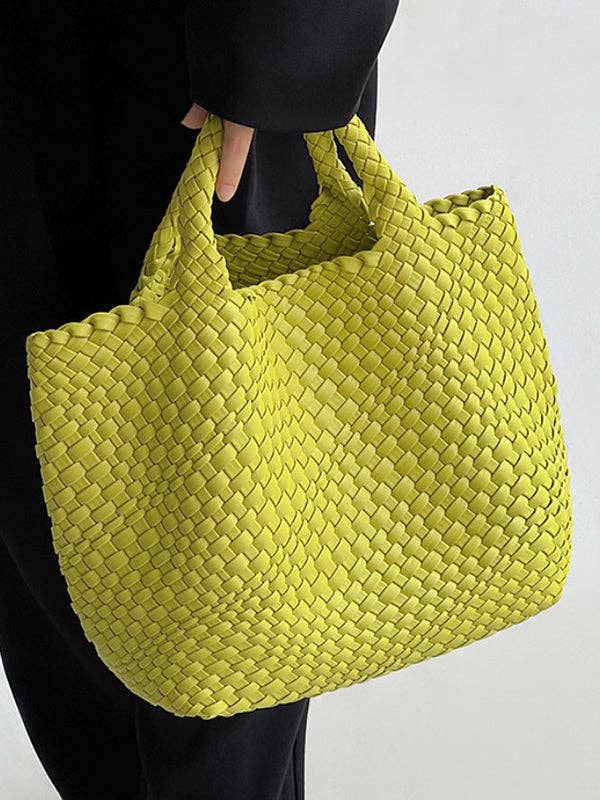 FurDecoration - Wholesale Tote Bag - Women's - Woven Tote Bags Handbags in Solid Colors11