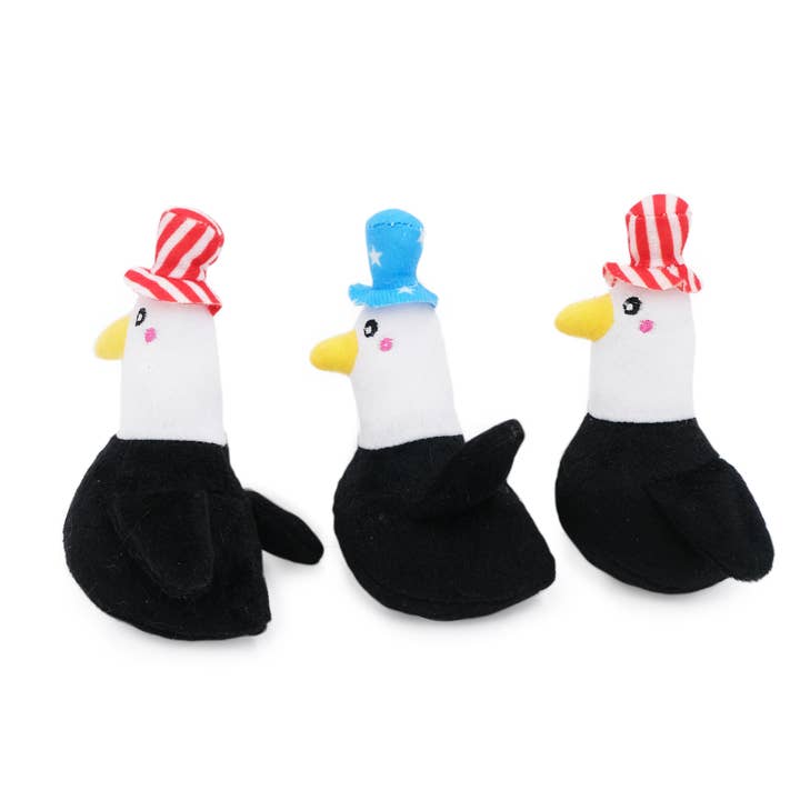 ZippyPaws - Wholesale Pet Plush Toy - Dog - Miniz 3-Pack Eagles - Dog Toy