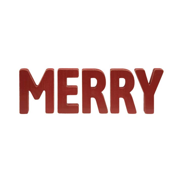 The Hearthside Collection – wholesale Christmas decoration – 5/Set, MERRY Wooden Letters